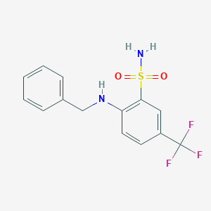 molecular formula C14H13F3N2O2S B158023 2-(Benzylamino)-5-(trifluoromethyl)benzenesulfonamide CAS No. 1698-38-0