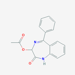 molecular formula C17H14N2O3 B158031 (2-Oxo-5-phenyl-1,3-dihydro-1,4-benzodiazepin-3-yl) acetate CAS No. 1760-44-7