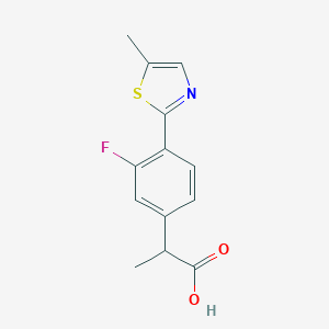 2-[4-(5-Methylthiazol-2-yl)-3-fluorophenyl]propanoic acid