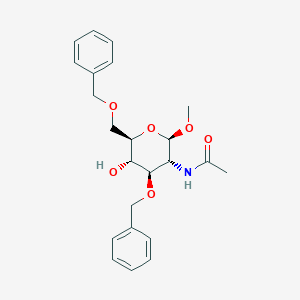 molecular formula C23H29NO6 B015804 N-[(2R,3R,4R,5S,6R)-5-Hydroxy-2-methoxy-4-phenylmethoxy-6-(phenylmethoxymethyl)oxan-3-yl]acetamide CAS No. 144685-11-0