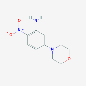 molecular formula C10H13N3O3 B1580431 5-吗啉代-2-硝基苯胺 CAS No. 54998-00-4