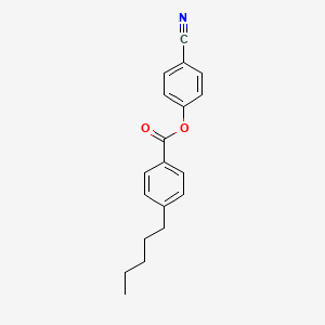 B1580496 Benzoic acid, 4-pentyl-, 4-cyanophenyl ester CAS No. 49763-64-6