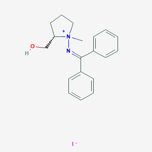 (2S)-1-[(Diphenylmethylidene)amino]-2-(hydroxymethyl)-1-methylpyrrolidin-1-ium iodide