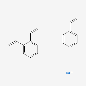 molecular formula C18H18Na+ B1580501 sodium;1,2-bis(ethenyl)benzene;styrene CAS No. 68441-33-8