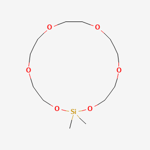 molecular formula C12H26O6Si B1580506 2,2-Dimethyl-1,3,6,9,12,15-hexaoxa-2-silacycloheptadecane CAS No. 83890-22-6