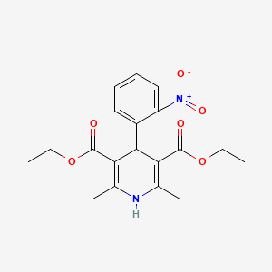 molecular formula C19H22N2O6 B1580547 Diethyl 2,6-dimethyl-4-(2-nitrophenyl)-1,4-dihydropyridine-3,5-dicarboxylate CAS No. 21829-26-5