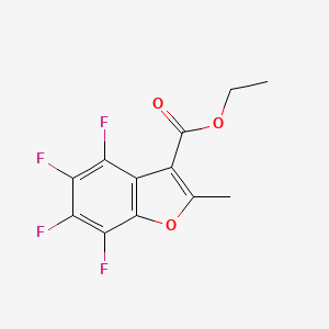 molecular formula C12H8F4O3 B1580567 Ethyl 4,5,6,7-tetrafluoro-2-methyl-1-benzofuran-3-carboxylate CAS No. 3265-71-2