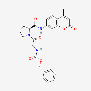 molecular formula C25H25N3O6 B1580624 N-Carbobenzoxyglycyl-prolyl-4-methylcoumarinyl amide CAS No. 68542-93-8