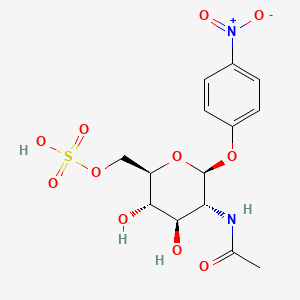 B1580626 4-Nitrophenyl-6-sulfo-2-acetamido-2-deoxyglucose CAS No. 80095-44-9