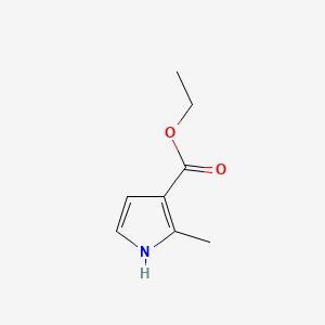 molecular formula C8H11NO2 B1580635 2-Methyl-1H-pyrrole-3-carboxylic acid ethyl ester CAS No. 936-12-9