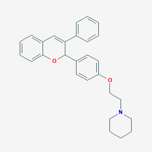 1-(2-(4-(3-Phenyl-2H-1-benzopyran-2-yl)phenoxy)ethyl)piperidine
