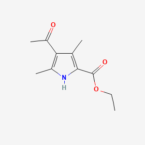 molecular formula C11H15NO3 B1580657 ethyl 4-acetyl-3,5-dimethyl-1H-pyrrole-2-carboxylate CAS No. 2386-26-7