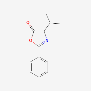 molecular formula C12H13NO2 B1580686 4-异丙基-2-苯基-2-恶唑啉-5-酮 CAS No. 5839-93-0