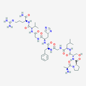 molecular formula C47H74N16O11 B158069 Locustatachykinin IV CAS No. 132309-71-8