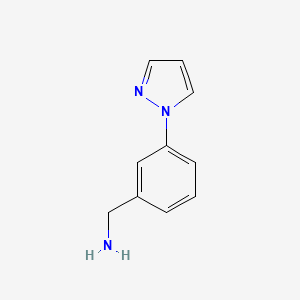 molecular formula C10H11N3 B1580713 (3-(1H-Pyrazol-1-yl)phenyl)methanamine CAS No. 687635-04-7