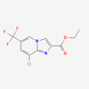 molecular formula C11H8ClF3N2O2 B1580720 8-氯-6-(三氟甲基)咪唑并[1,2-a]吡啶-2-羧酸乙酯 CAS No. 353258-31-8