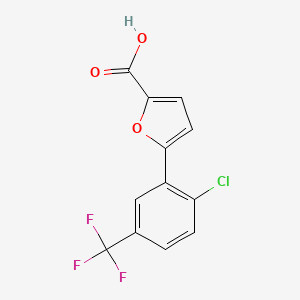 molecular formula C12H6ClF3O3 B1580722 5-[2-Chloro-5-(trifluoromethyl)phenyl]-2-furoic acid CAS No. 302911-88-2
