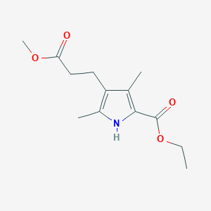 molecular formula C13H19NO4 B1580736 Ethyl 4-(3-methoxy-3-oxopropyl)-3,5-dimethyl-1H-pyrrole-2-carboxylate CAS No. 2386-37-0