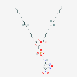 molecular formula C47H79N4O11P B158074 [(2R)-3-[Hydroxy-[2-[(4-nitro-2,1,3-benzoxadiazol-7-yl)amino]ethoxy]phosphoryl]oxy-2-[(E)-octadec-9-enoyl]oxypropyl] (E)-octadec-9-enoate CAS No. 137819-86-4