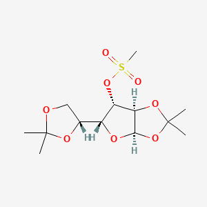 molecular formula C13H22O8S B1580759 [(3aR,5R,6S,6aR)-5-(2,2-dimethyl-1,3-dioxolan-4-yl)-2,2-dimethyl-3a,5,6,6a-tetrahydrofuro[2,3-d][1,3]dioxol-6-yl] methanesulfonate CAS No. 5450-26-0
