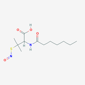 molecular formula C12H22N2O4S B015808 S-Nitroso-N-heptanoyl-D,L-penicillamine CAS No. 225234-00-4