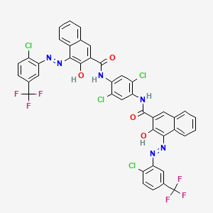 molecular formula C42H22Cl4F6N6O4 B1580826 N,N'-(2,5-dichloro-1,4-phenylene)bis[4-[[2-chloro-5-(trifluoromethyl)phenyl]azo]-3-hydroxynaphthalene-2-carboxamide] CAS No. 52238-92-3