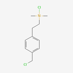 molecular formula C11H16Cl2Si B1580829 氯（2-(4-(氯甲基)苯基)乙基）二甲基硅烷 CAS No. 68092-71-7