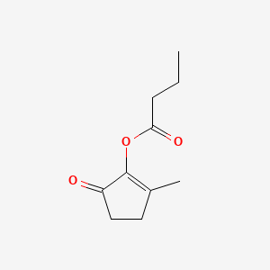 2-Methyl-5-oxo-1-cyclopenten-1-yl butyrate