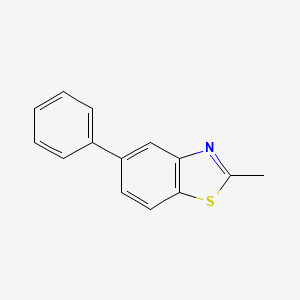 molecular formula C14H11NS B1580849 2-甲基-5-苯基苯并噻唑 CAS No. 71215-89-9