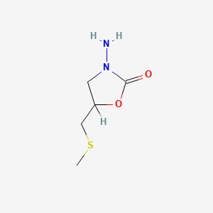 molecular formula C5H10N2O2S B1580850 3-Amino-5-((methylthio)methyl)oxazolidin-2-one CAS No. 25517-72-0