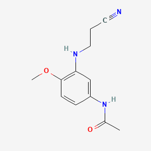 molecular formula C12H15N3O2 B1580855 Acetamide, N-[3-[(2-cyanoethyl)amino]-4-methoxyphenyl]- CAS No. 26408-28-6