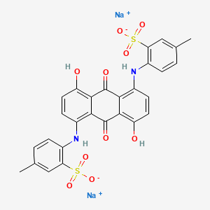 m-Toluenesulfonic acid, 6,6'-((4,8-dihydroxy-1,5-anthraquinonylene)diimino)di-, disodium salt