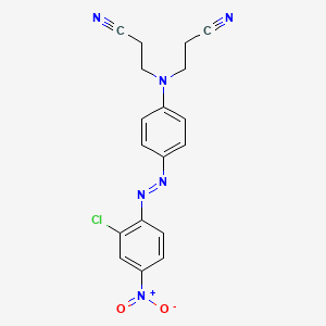 molecular formula C18H15ClN6O2 B1580883 Propanenitrile, 3,3'-[[4-[(2-chloro-4-nitrophenyl)azo]phenyl]imino]bis- CAS No. 4058-30-4