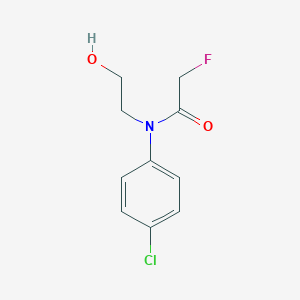 molecular formula C10H11ClFNO2 B158090 ACETANILIDE,4-CHLORO-2-FLUORO-N-(2-HYDROXYETHYL)- CAS No. 10016-08-7