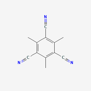 molecular formula C12H9N3 B1581020 1,3,5-Benzenetricarbonitrile, 2,4,6-trimethyl- CAS No. 1206-85-5