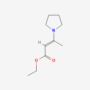 molecular formula C10H17NO2 B1581037 (E)-Ethyl 3-(pyrrolidin-1-yl)but-2-enoate CAS No. 54716-02-8