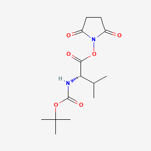 molecular formula C14H22N2O6 B1581060 tert-Butyl (S)-(1-(((2,5-dioxopyrrolidin-1-yl)oxy)carbonyl)-2-methylpropyl)carbamate CAS No. 3392-12-9