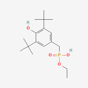 molecular formula C17H29O4P B1581083 Ethyl hydrogen ((3,5-bis(1,1-dimethylethyl)-4-hydroxyphenyl)methyl)phosphonate CAS No. 66165-37-5