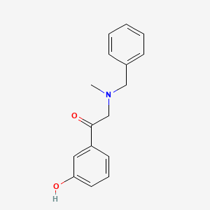 molecular formula C16H17NO2 B1581084 1-(3-Hydroxyphenyl)-2-[methyl(phenylmethyl)amino]ethan-1-one CAS No. 56917-44-3