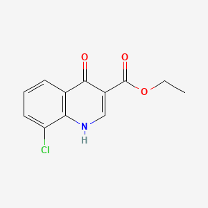 molecular formula C12H10ClNO3 B1581103 Ethyl 8-chloro-4-hydroxyquinoline-3-carboxylate CAS No. 73987-37-8