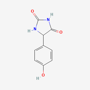 molecular formula C9H8N2O3 B1581116 5-(4-Hydroxyphenyl)imidazolidine-2,4-dione CAS No. 2420-17-9