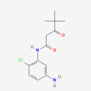 B1581118 Pentanamide, N-(5-amino-2-chlorophenyl)-4,4-dimethyl-3-oxo- CAS No. 59191-99-0