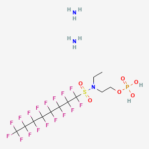 molecular formula C12H11F17NO6PS.2H3N<br>C12H17F17N3O6PS B1581135 Diammonium N-ethylheptadecafluoro-N-(2-(phosphonatooxy)ethyl)octanesulphonamidate CAS No. 67969-69-1