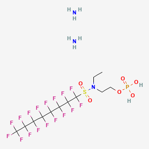 molecular formula C12H17F17N3O6PS B1581135 Diammonium N-ethylheptadecafluoro-N-(2-(phosphonatooxy)ethyl)octanesulphonamidate CAS No. 67969-69-1