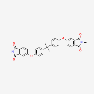 molecular formula C33H26N2O6 B1581140 1H-异吲哚-1,3(2H)-二酮，5,5'-[(1-甲基亚乙基)双(4,1-苯撑氧基)]双[2-甲基- CAS No. 54395-52-7