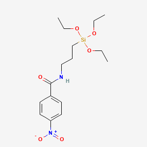 molecular formula C16H26N2O6Si B1581142 Benzamide, 4-nitro-N-[3-(triethoxysilyl)propyl]- CAS No. 60871-86-5