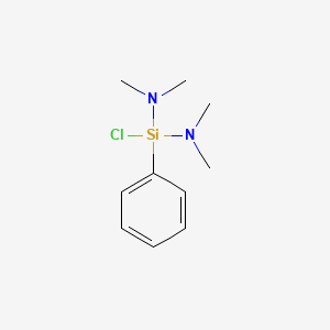 molecular formula C10H17ClN2Si B1581158 Bis(dimethylamino)phenylchlorosilane CAS No. 25374-10-1