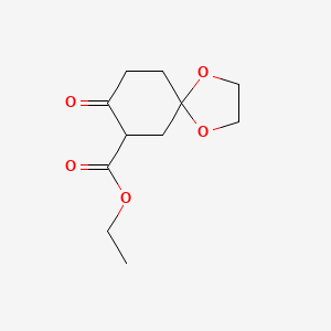 molecular formula C11H16O5 B1581186 Ethyl 8-oxo-1,4-dioxaspiro[4.5]decane-7-carboxylate CAS No. 14160-65-7