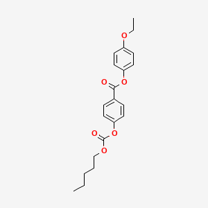 molecular formula C21H24O6 B1581193 4-(4-Ethoxyphenoxycarbonyl)phenyl Pentyl Carbonate CAS No. 33926-46-4