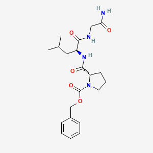molecular formula C21H30N4O5 B1581205 Carbobenzoxyprolyl-leucyl-glycinamide CAS No. 14485-80-4